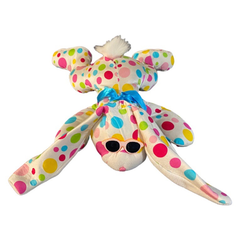 Dan Dee 22" Plush Polka Dot Bunny With Sun Glasses Nylon Stuffed Animal Fun!